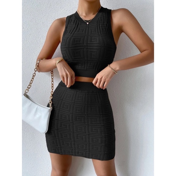 Camila Crop Knit Top & Skirt - Picture 2 of 8